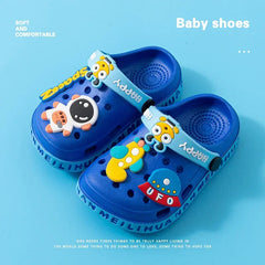 Color: Beige, Shoe Size: 3.5 - Children Garden Shoes Cute EVA Cartoon Beach Sandals Babies Summer Slippers High Quality Soft Kids Outdoor Slippers Flip Shoes