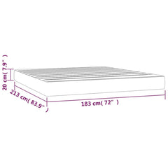 Pocket Spring Bed Mattress Dark Gray 72"x83.9"x7.9" California King Velvet