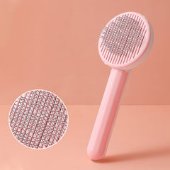 1pc Pet Grooming Brush Hair Removal Comb With Stainless Steel Teeth; Dematting Brush For Dogs & Cats