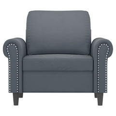 Sofa Chair Dark Gray 23.6" Velvet