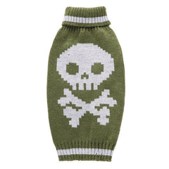 Pet Dog Halloween Costume Pumpkin Skull Death Pattern Pet Knit Sweater