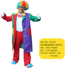 Halloween Adult Funny Circus Clown Naughty Cosplay Costumes For Men Women Carnival Christmas Party Clown Costume No Wig