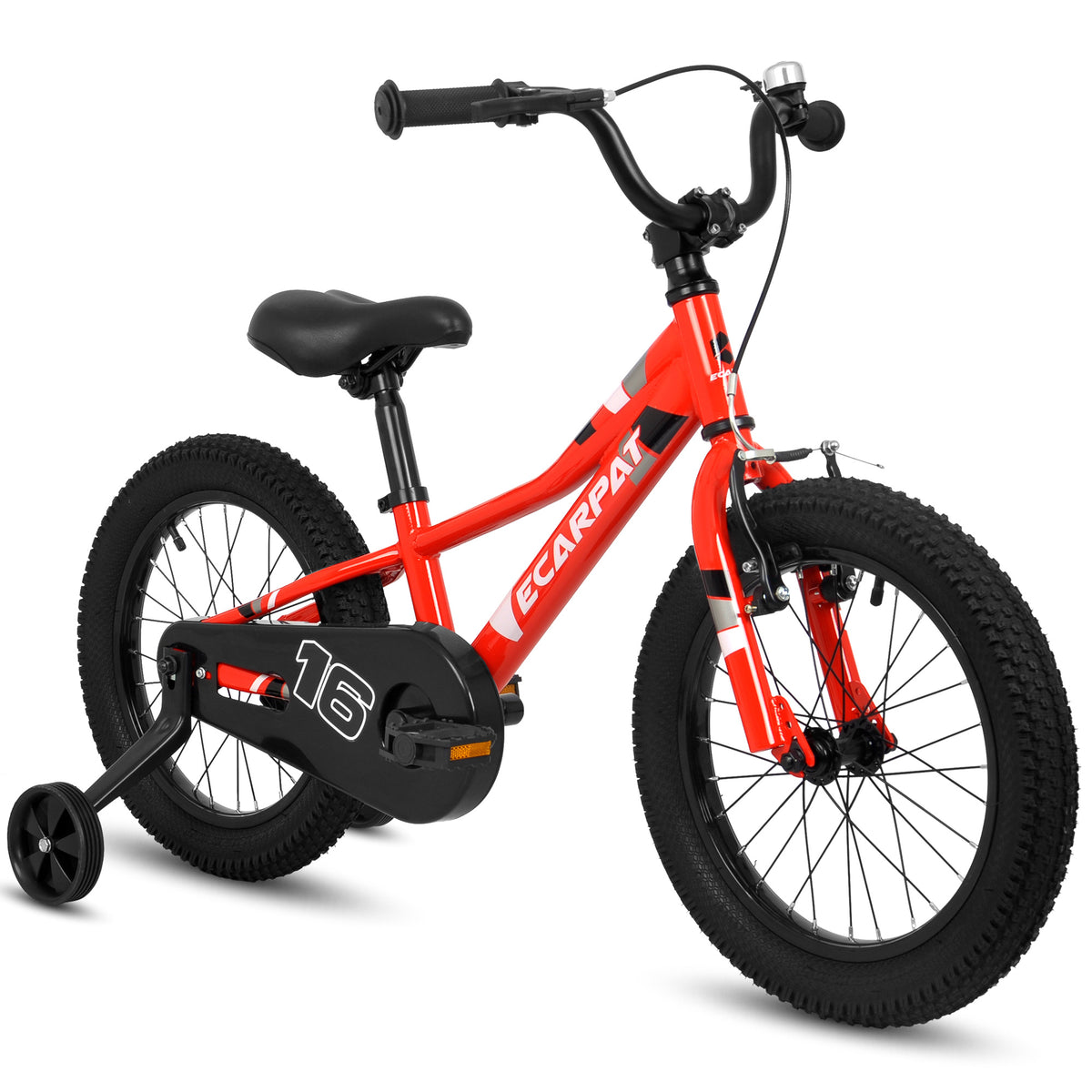 A16117 Ecarpat Kids' Bike 16 Inch Wheels, 1-Speed Boys Girls Child Bicycles For 3-4Years, With Removable Training Wheels Baby Toys, Front V Brake, Rear Holding Brake