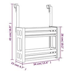 Under Sink Organizer 13.4"x4.7"x10.2" Aluminum