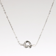 Stainless Steel Knot Women's Necklace Stylish Design 14K Gold Plated Jewelry