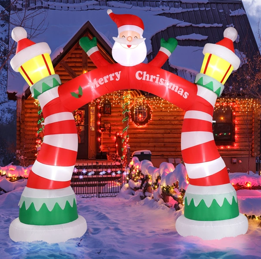 8.9 FT Lighted Christmas Inflatable Archway