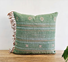 LATA Boho Embroidery Throw Pillow