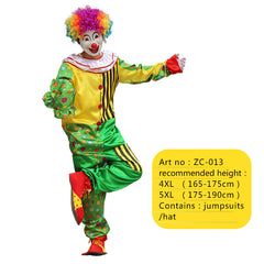 Halloween Adult Funny Circus Clown Naughty Cosplay Costumes For Men Women Carnival Christmas Party Clown Costume No Wig