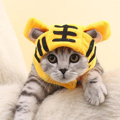 Funny Cat Hat Cartoon Duck Tiger Cosplay Costume Headgear Cute Pets Dog Cap Puppy Kitten Dress Up Accessories