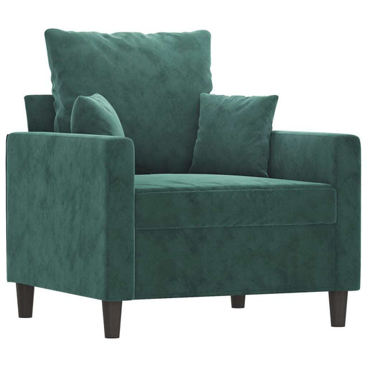 Sofa Chair Dark Green 23.6" Velvet