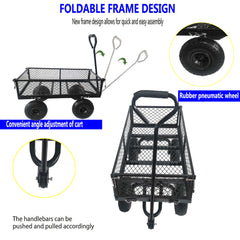 Wagon Cart Garden cart trucks make it easier to transport firewood