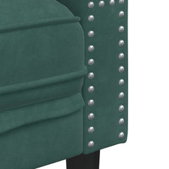 Chesterfield Sofa with Bolsters 2-Seater Dark Green Velvet