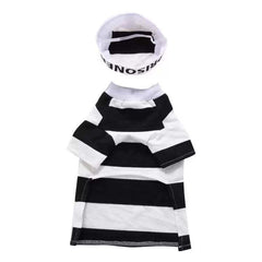 Pet Life Striped Retro Inmate Prisoner Pet Dog Costume Uniform