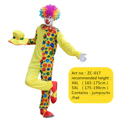 Halloween Adult Funny Circus Clown Naughty Cosplay Costumes For Men Women Carnival Christmas Party Clown Costume No Wig