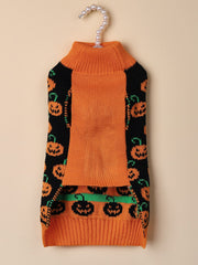 Halloween Pumpkin Dog Knitted soft Activity Costume