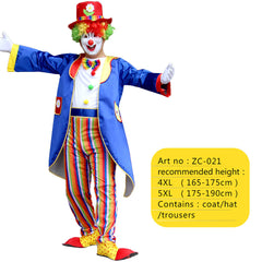 Halloween Adult Funny Circus Clown Naughty Cosplay Costumes For Men Women Carnival Christmas Party Clown Costume No Wig