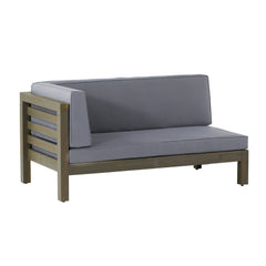 OANA LEFT CORNER BENCH AND COFFEE TABLE. DARK GREY