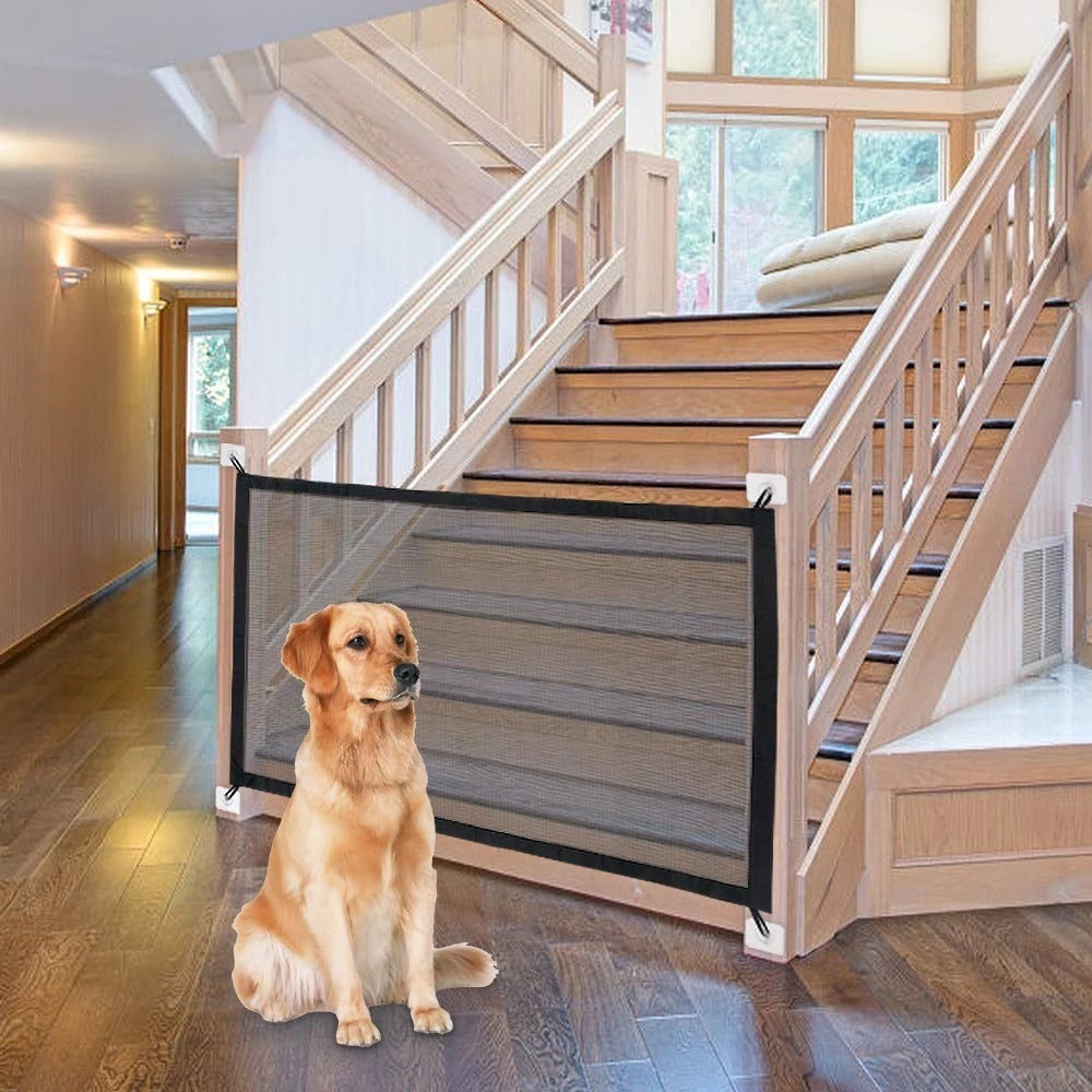 Magic Pet Gate for The House Stairs Providing a Safe Enclosure