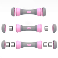 1 pair Ladies Adjustable Dumbbells Fitness Equipment Barbell Tablets Cast Iron Coated Plastic Yoga Dumbbell Plastic Dumbbells 2 Kilos to 4kilos Weight