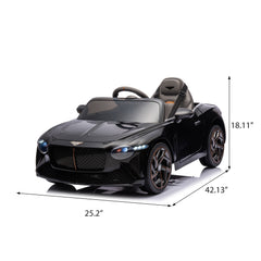 12V Battery Powered Ride On Car for Kids, Licensed Bentley Bacalar, Remote Control Toy Vehicle with Music Player, LED Light, 2 Driving Modes