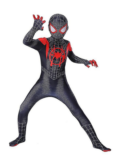 Kids Miles Morales Costume Spiderman Cosplay Jumpsuit Halloween Cosplay Suit