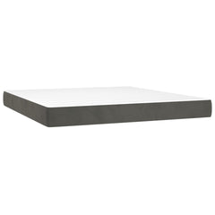 Pocket Spring Bed Mattress Dark Gray 72"x83.9"x7.9" California King Velvet