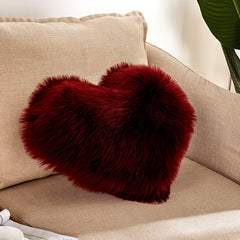 1pc Boho Love Heart Plush Throw Pillow - Fluffy Luxury Cushion for Couch, Sofa, Bed - Detachable and Machine Washable Home Decor