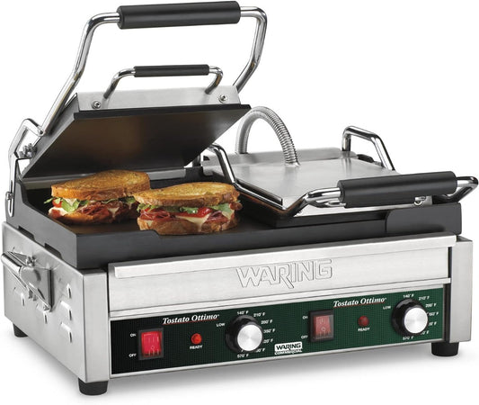 Waring Commercial WFG300 Panini Grill, 23.25x19.25x13.75, Silver