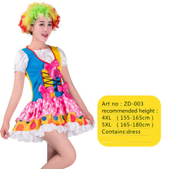 Halloween Adult Funny Circus Clown Naughty Cosplay Costumes For Men Women Carnival Christmas Party Clown Costume No Wig