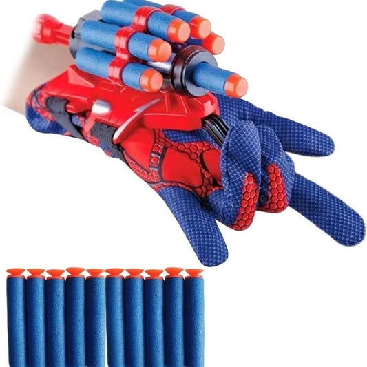 Spider Gloves Man Web Shooter Toy For Kids; Kids Plastic Cosplay Launcher Glove Hero Movie Launcher With Wrist Toy Set; Funny Decorate Children Funny Educational Toys Wrist Launcher (15 Darts)