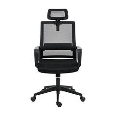 Techni Mobili Ergonomic Office Chair with Lumbar Support and Adjustable Headrest